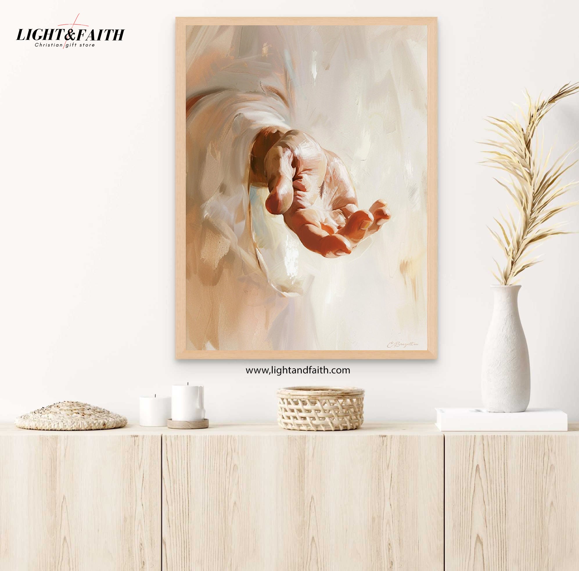 By His Wounds Poster, Jesus Christ's Hands Poster, Resurrected Christ, Jesus Poster, Graven on His Palms